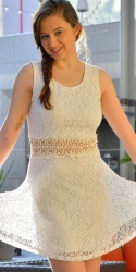 Ellie Pretty White Dress for FTV Girls