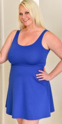 Cameron Blue Dress Curves for FTV Milfs