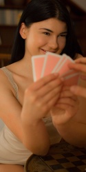 Lucy Li Strip Poker for Sex Art