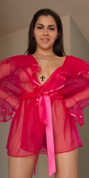 Valentina Nappi Pink Sheer Robe for Zishy