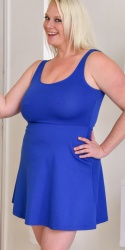 Cameron Blue Dress Curves for FTV Milfs
