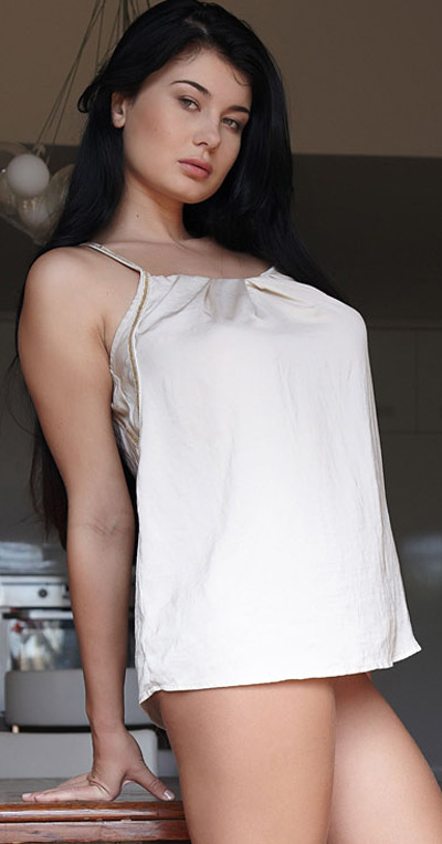 Lucy Li Bethora Silk Dress for Met Art
